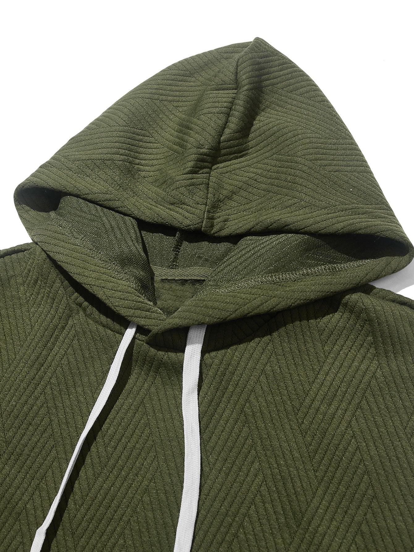Stripe Textured Sleeveless Hooded T-Shirt & Drawstring Shorts Set