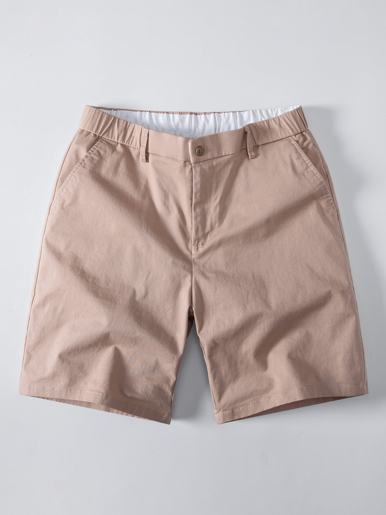 Stripe Waffle T-Shirt & Elastic Waist Chino Shorts