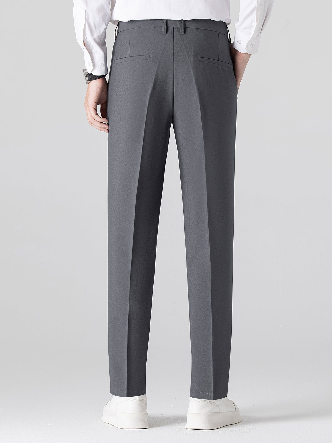 Contrast Trim Knit Polo Shirt & Slim Fit Tapered Trousers