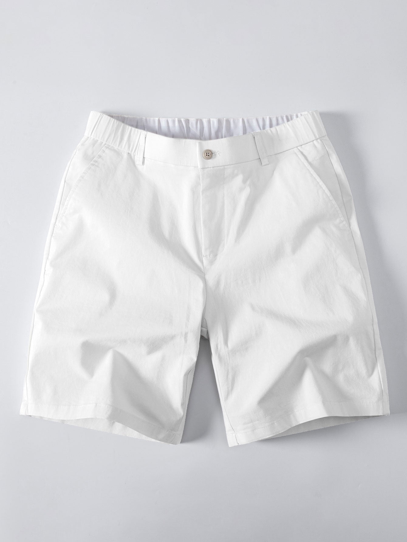 Stripe Waffle T-Shirt & Elastic Waist Chino Shorts