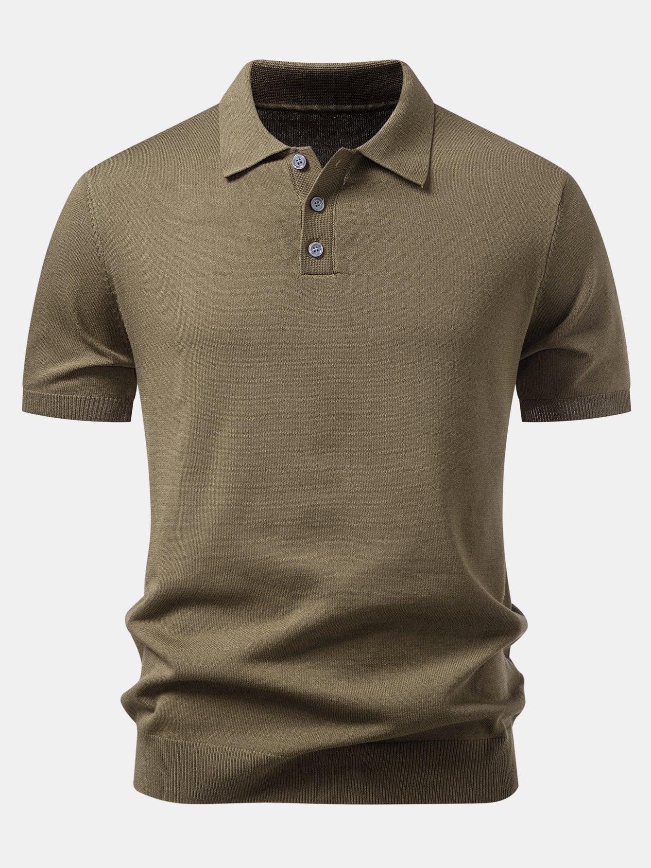 Basic Knit Polo & Knit Shorts