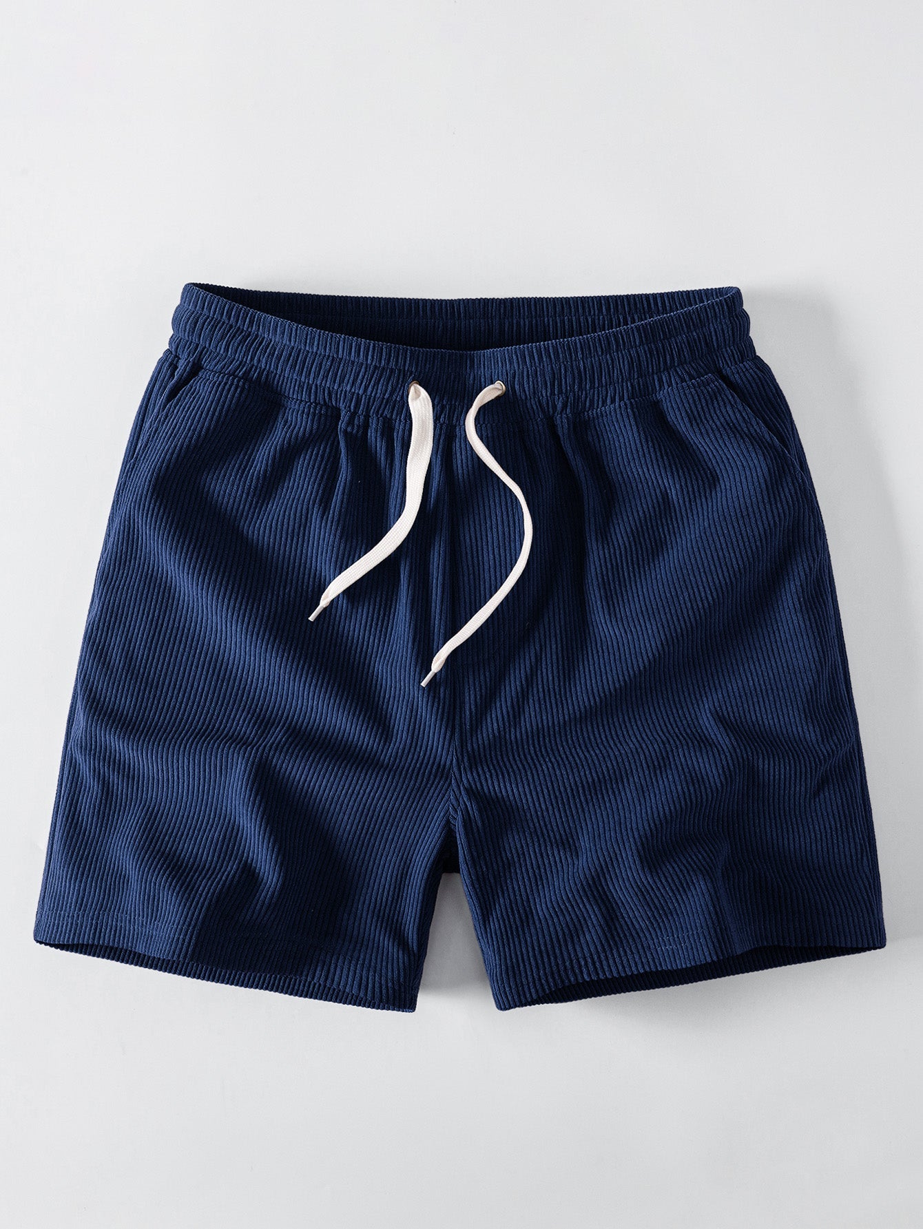 Los Angeles Print Contrast Ringer T-Shirt & 5" Drawstring Corduroy Shorts