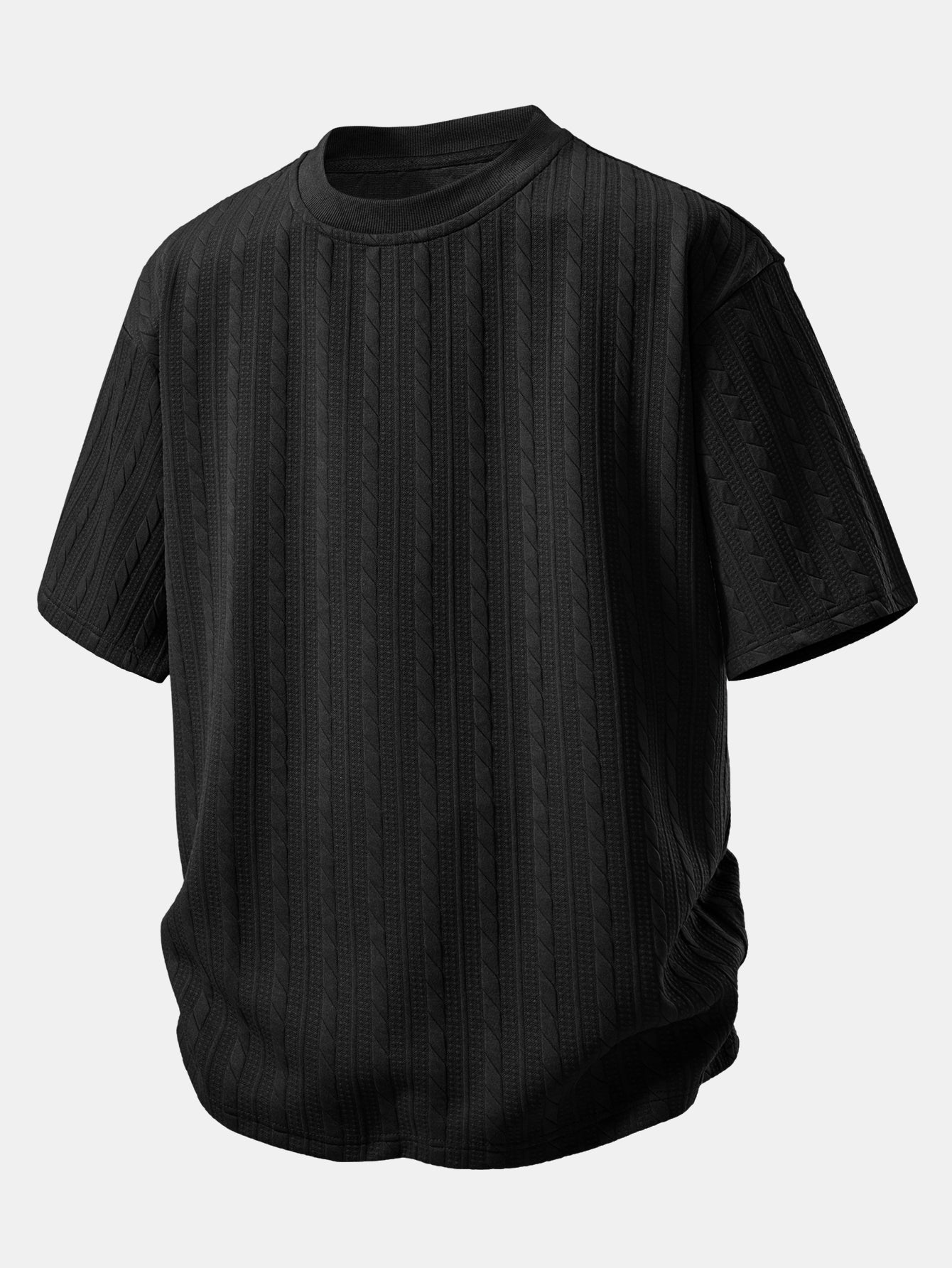 Relax Fit Twisted Jacquard T-Shirt & 7″ Shorts Set