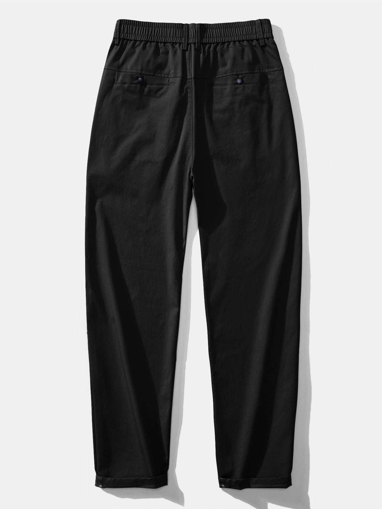 Twisted Jacquard Knit Polo & Elastic Waist Straight Leg Trousers