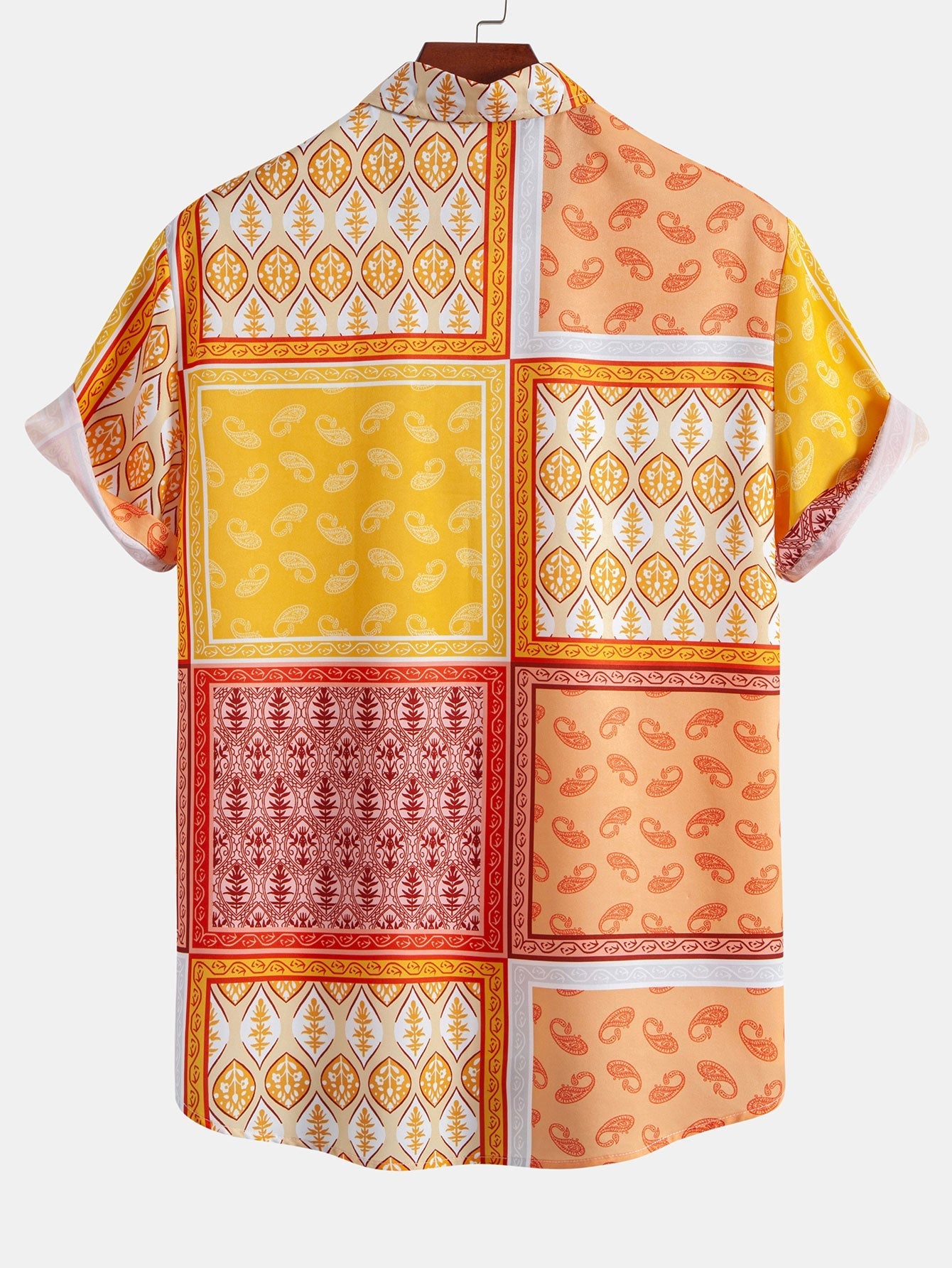 Paisley Bottle Button Up Shirt & Swim Shorts