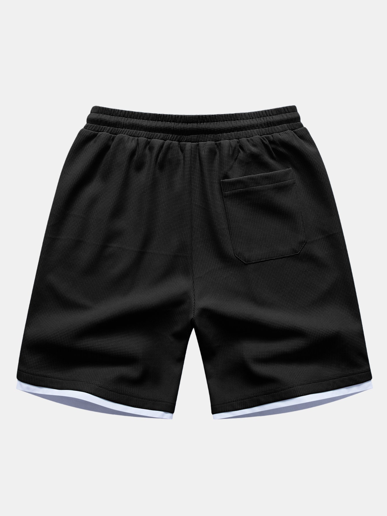 Relax Fit 2 In 1 Waffle Crew Collar T-Shirt & Waffle 7″ Shorts