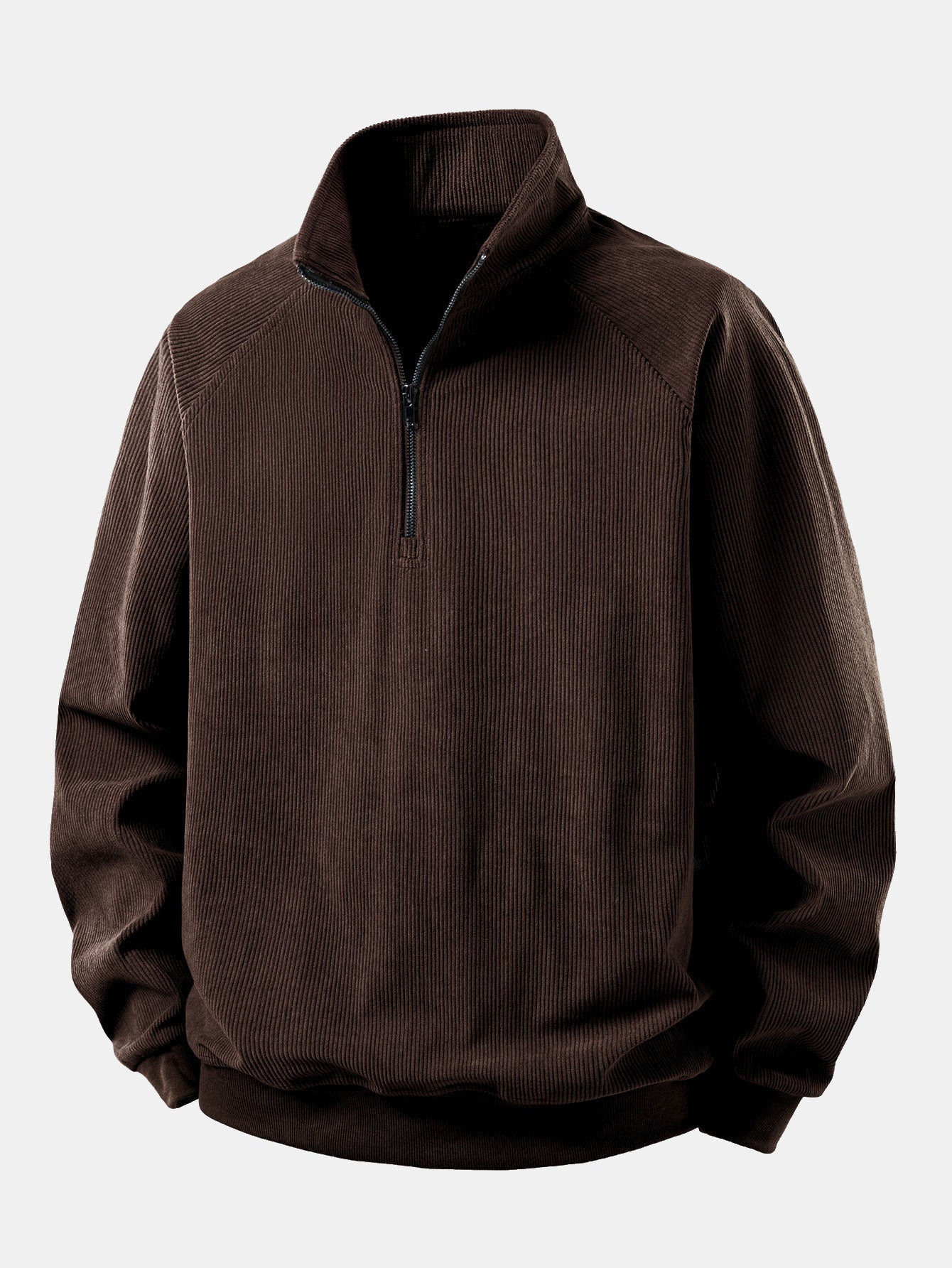 Quarter Zip Corduroy Raglan Sleeve Sweatshirt & Straight Leg Corduroy Pants
