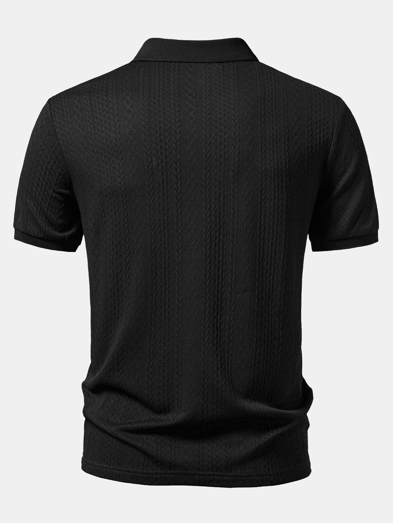 Twist Jacquard V Neck Polo & Slim Fit Tapered Trousers