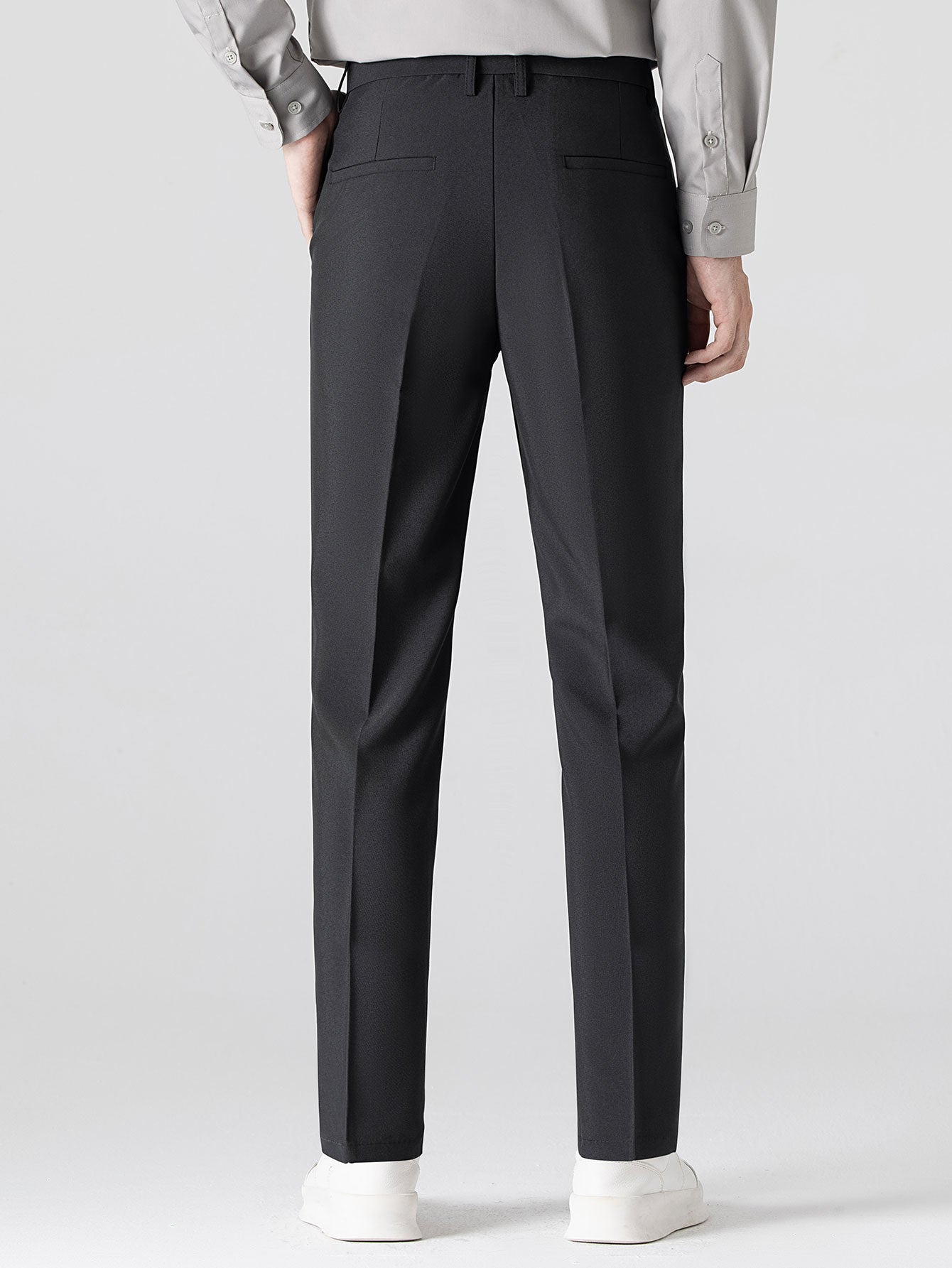 Geometric Jacquard V Neck Polo & Slim Fit Tapered Trousers