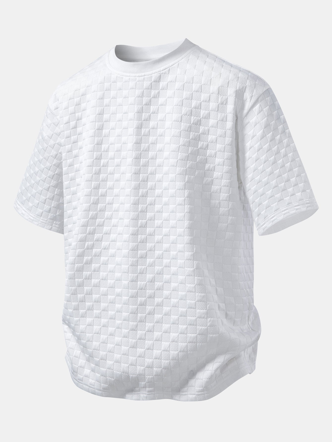 Relax Fit Checkerboard T-Shirt & Checkerboard Jacquard Shorts