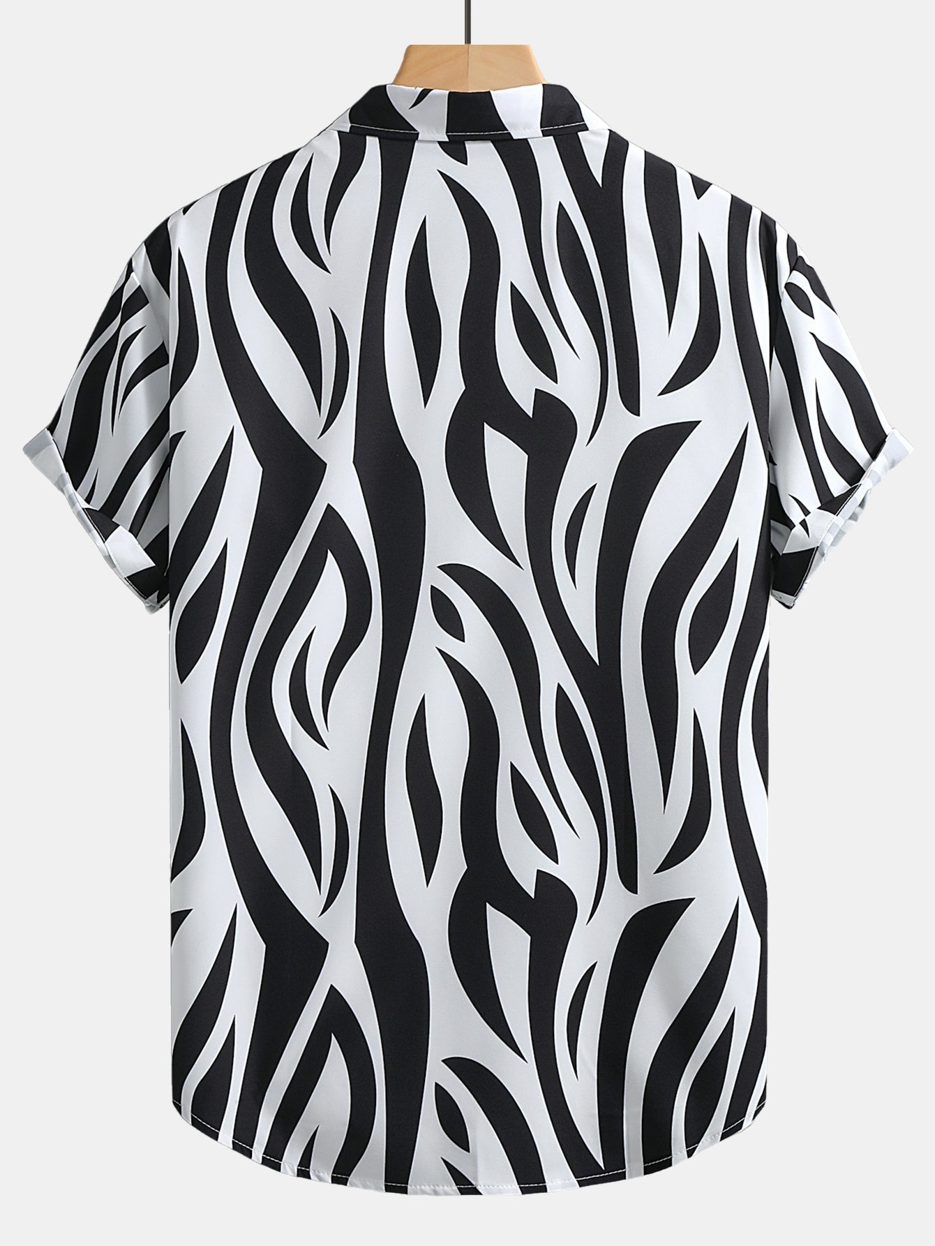 Abstract Print Button Up Shirt & Swim Shorts