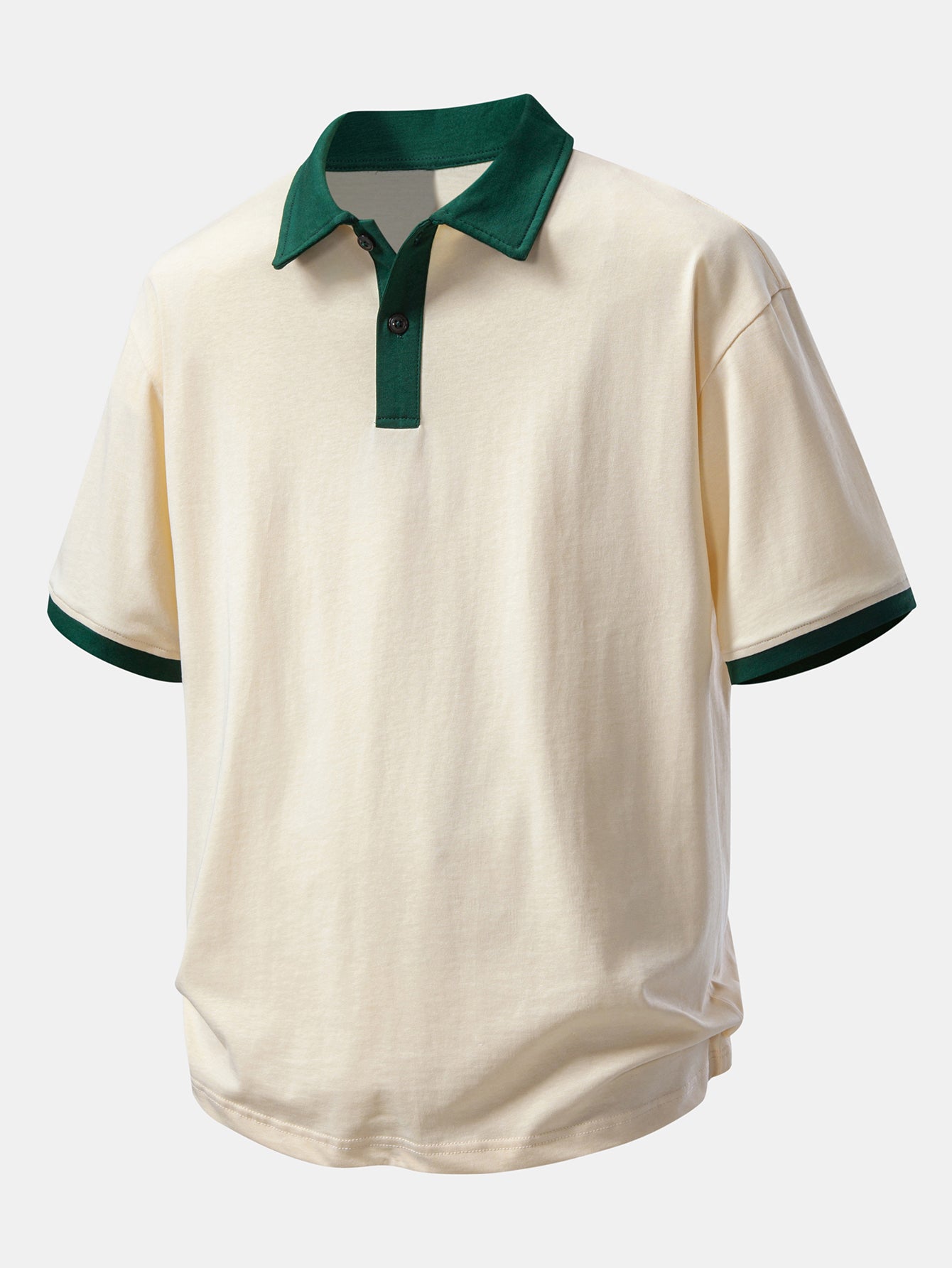 Relax Fit Contrast Cotton Polo & Cotton Drawstring 7" Shorts