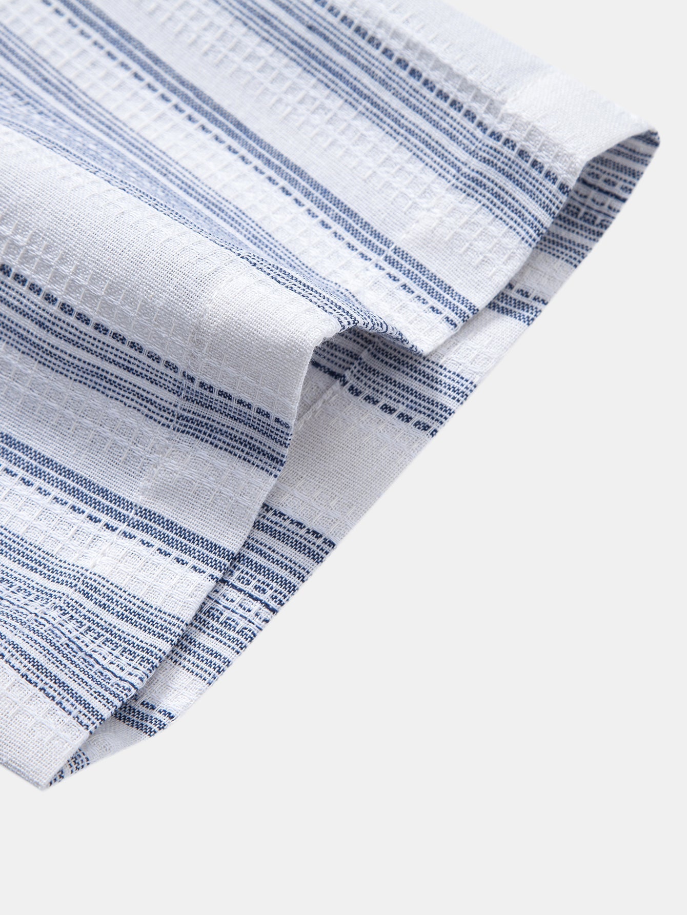 Stripe Linen Look Button Up Shirt & Crinkle Textured Straight Leg Pants