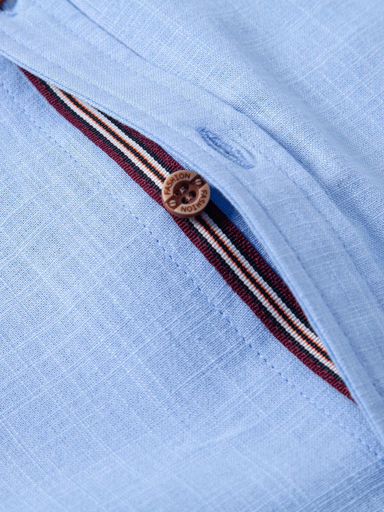 Short Sleeve Linen Look Stand Collar Shirt & Linen Blend Drawstring 7" Shorts