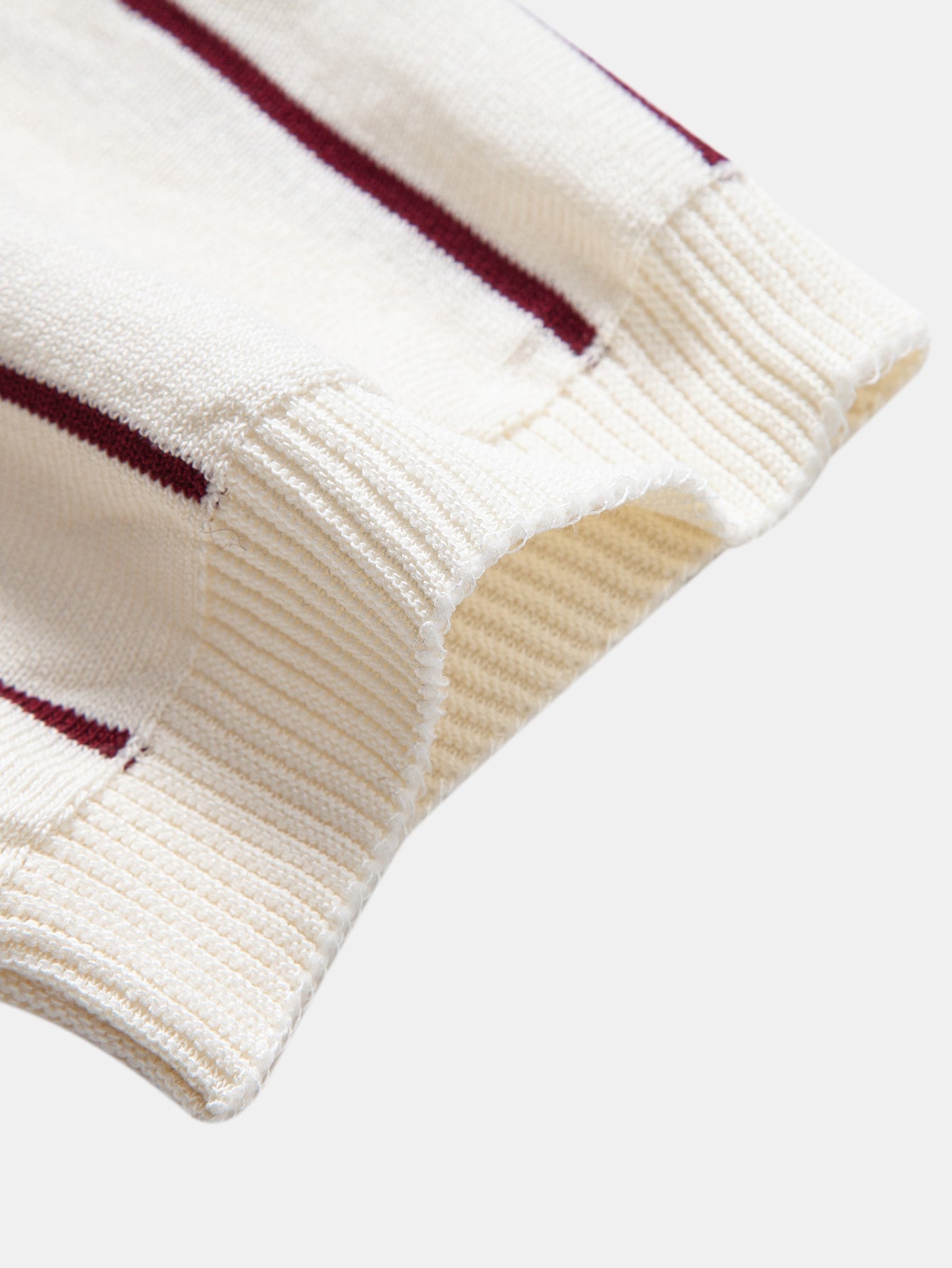 Stripe Button Up Knit Shirt & Elastic Waist Chino Shorts