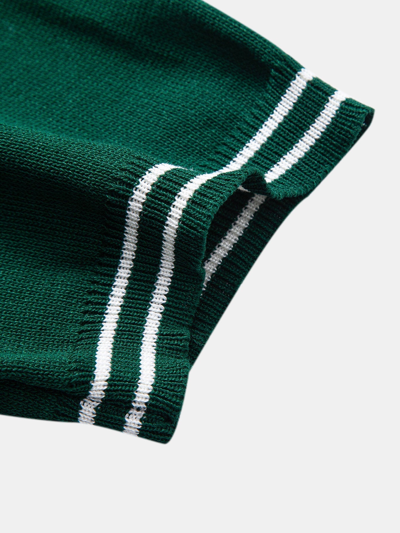 Contrast Trim Twisted Jacquard Knit Polo & Slim Fit Tapered Trousers