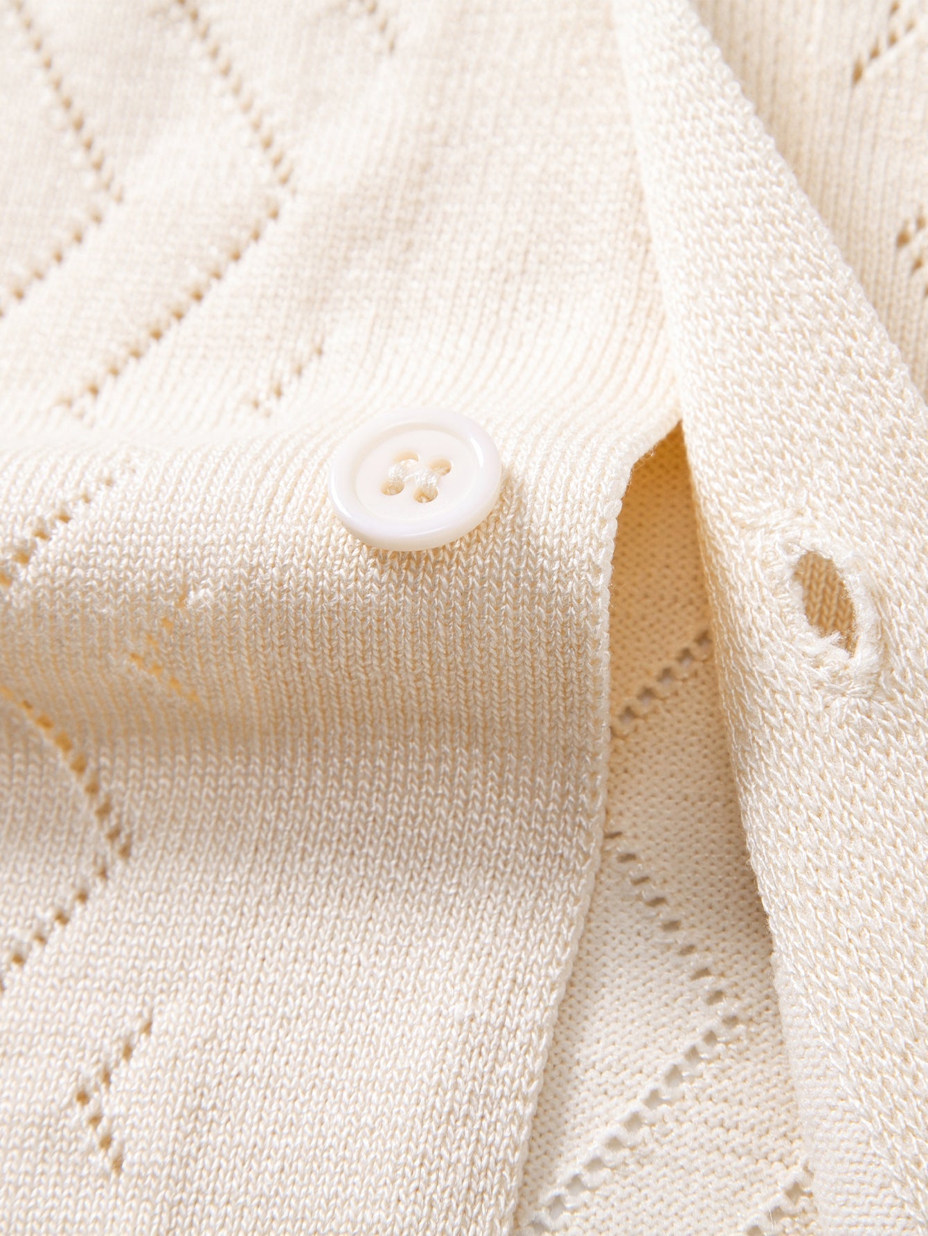 Zig Zag Open Knit Shirt & Straight Leg Linen Pants