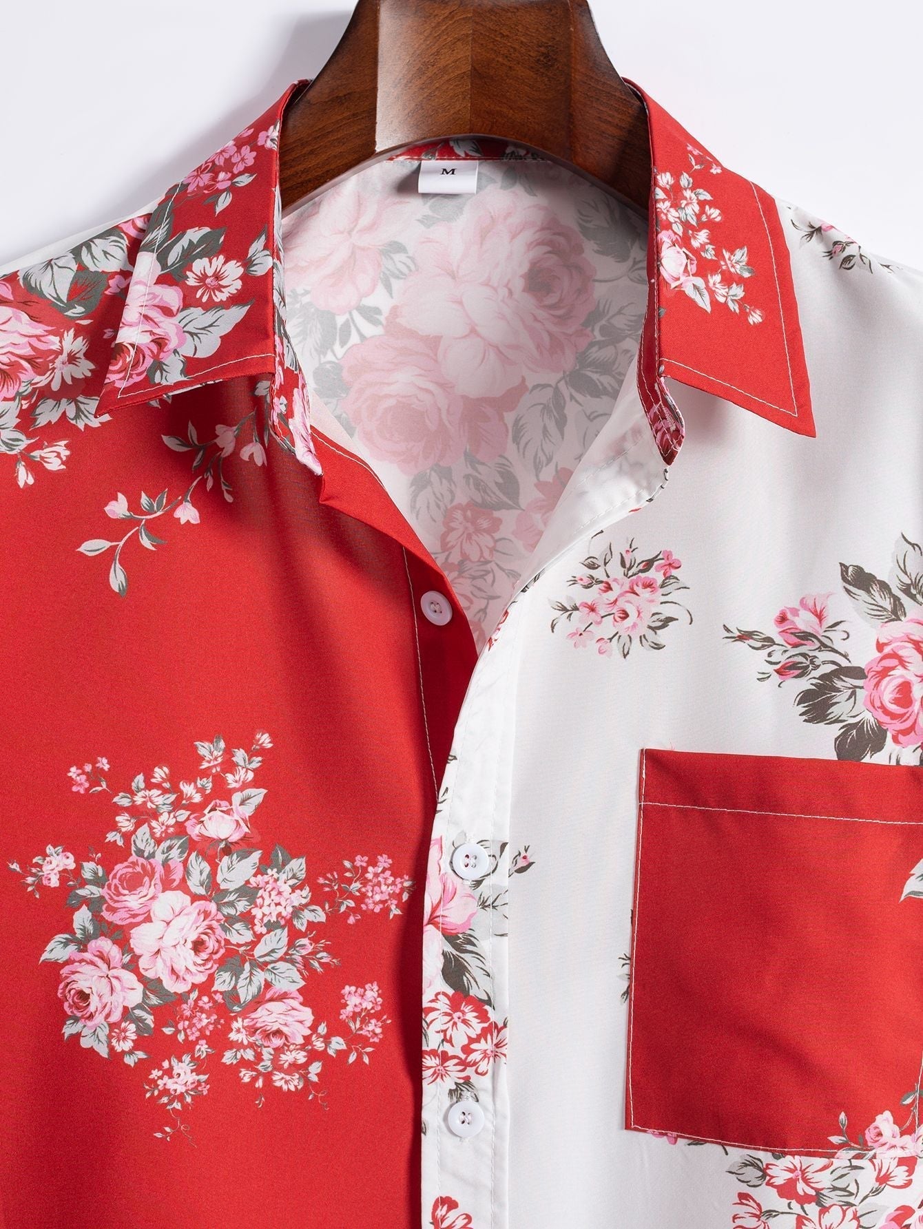 Too Tone Rose Print Button Up Shirt & Swim Shorts
