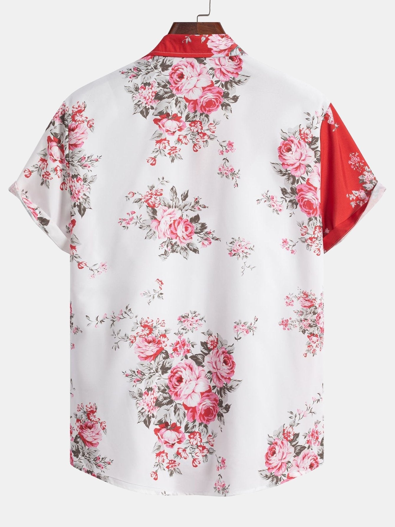 Too Tone Rose Print Button Up Shirt & Swim Shorts