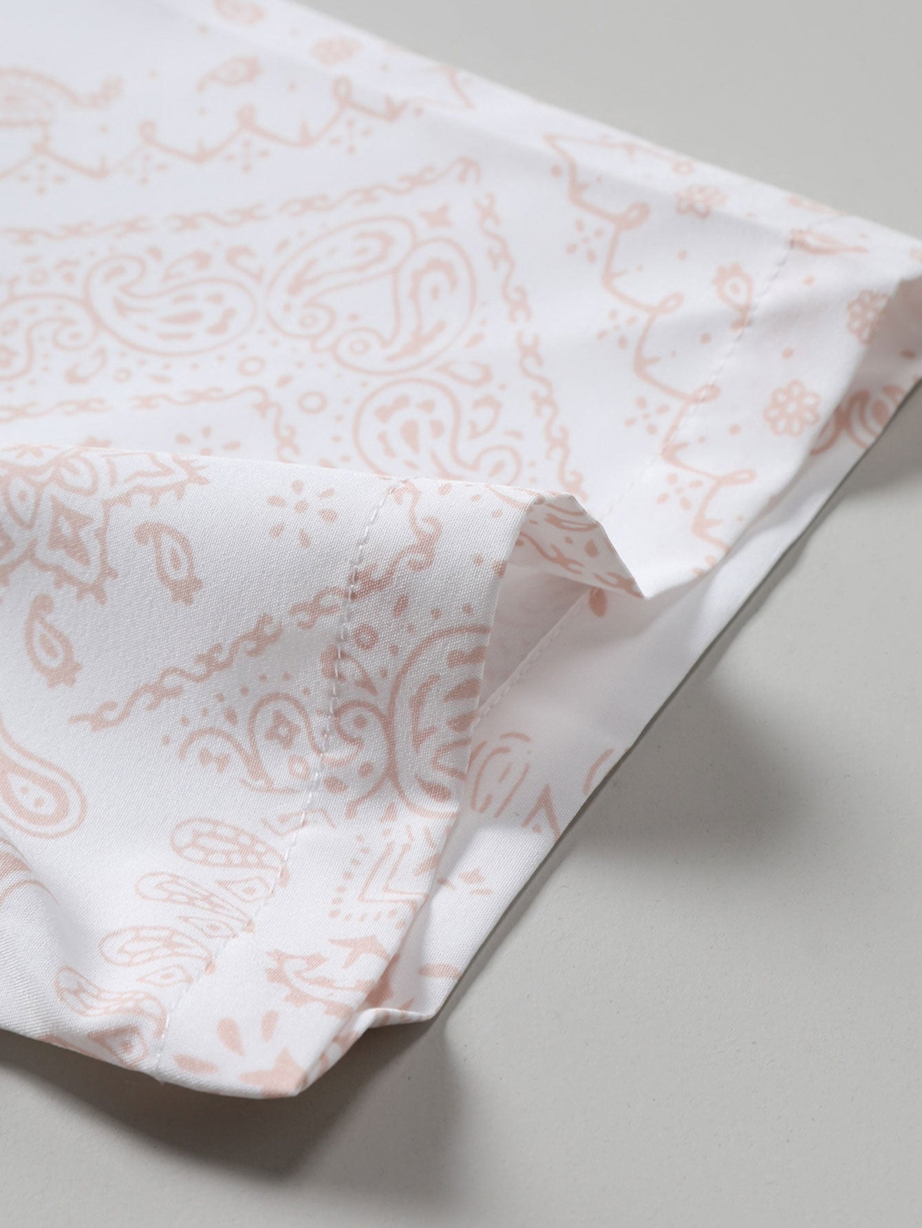 Paisley Print Button Up Shirt & Swim Shorts