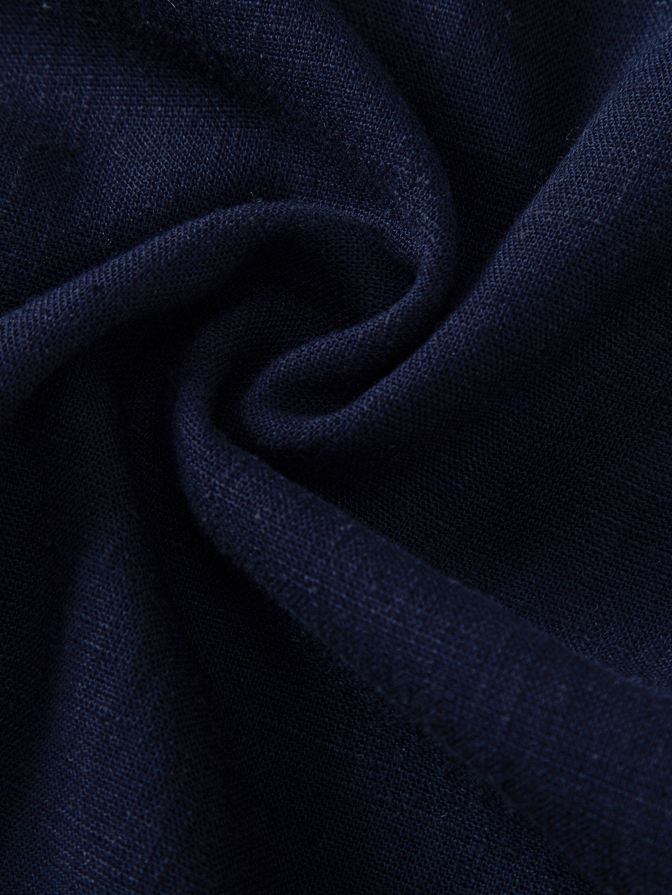 Contrast Stitching Linen Rayon Blend Cuban Shirt & Crinkle Textured Straight Leg Pants