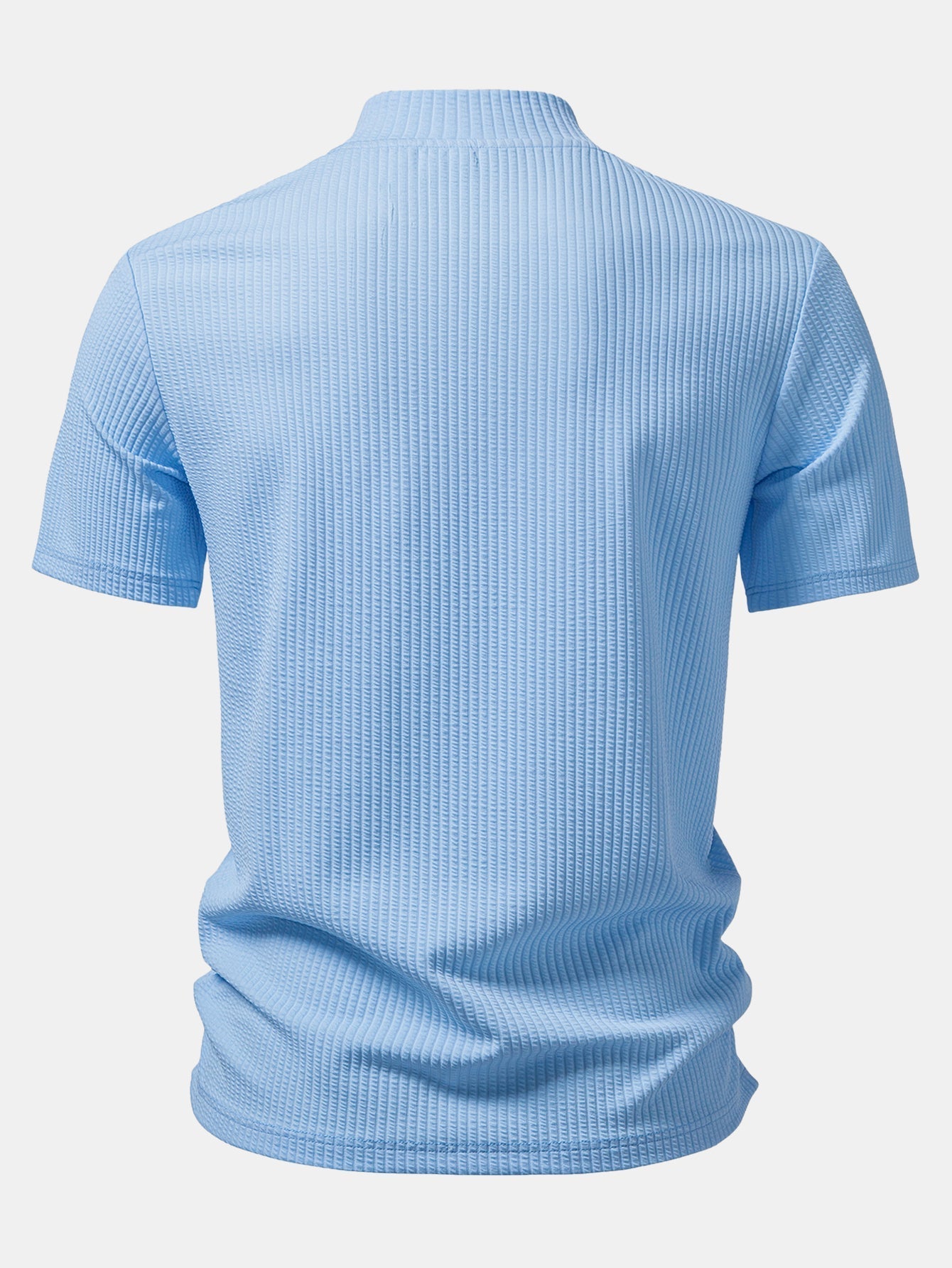 Ribbed Mock Neck T-Shirt & Straight Leg Ribbed Pants