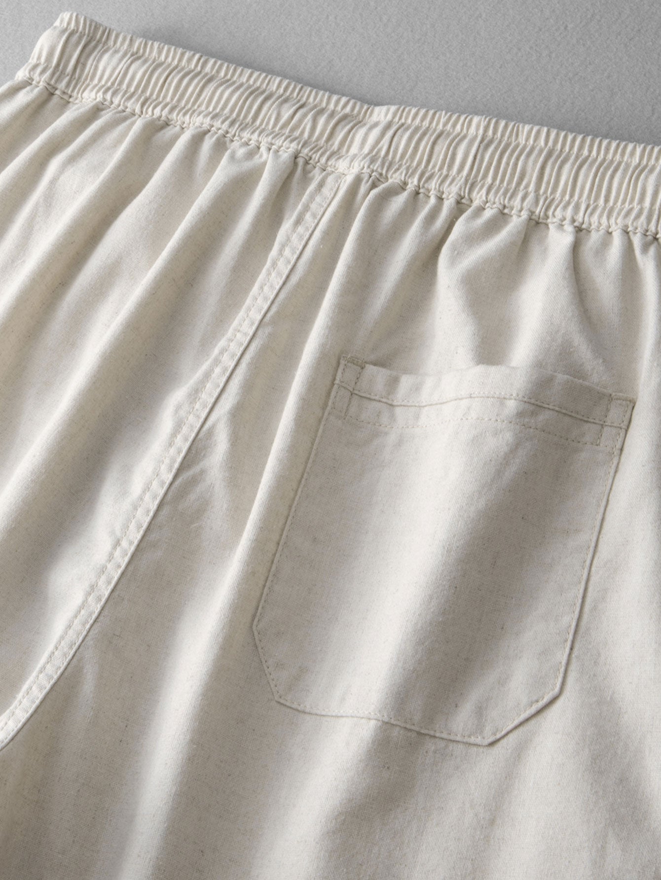 Stripe Linen Look Button Up Shirt & Straight Leg Linen Pants