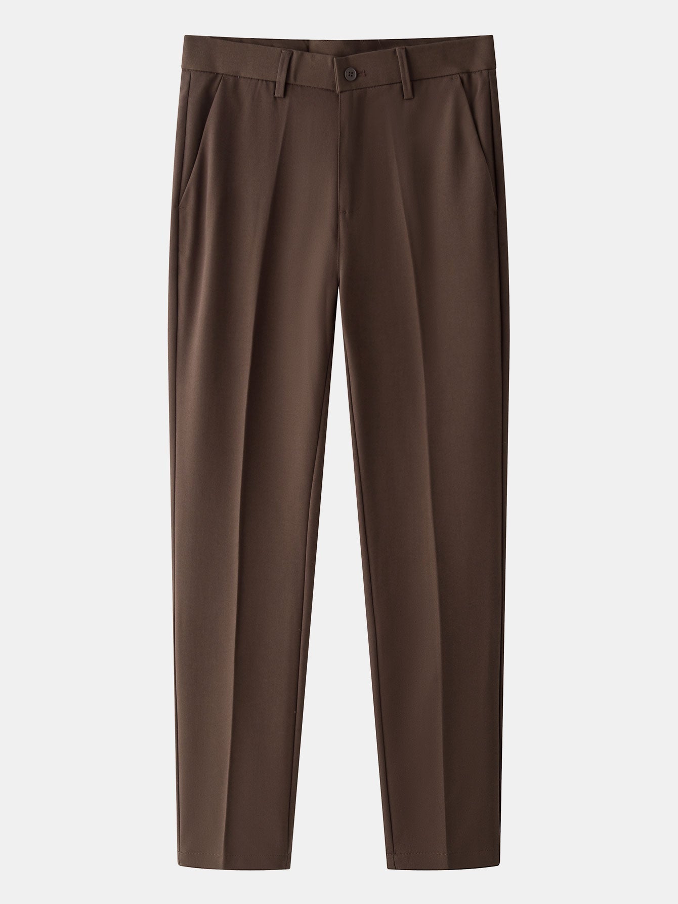 Waffle Stripe Johnny Collar Polo & Slim Fit Tapered Trousers