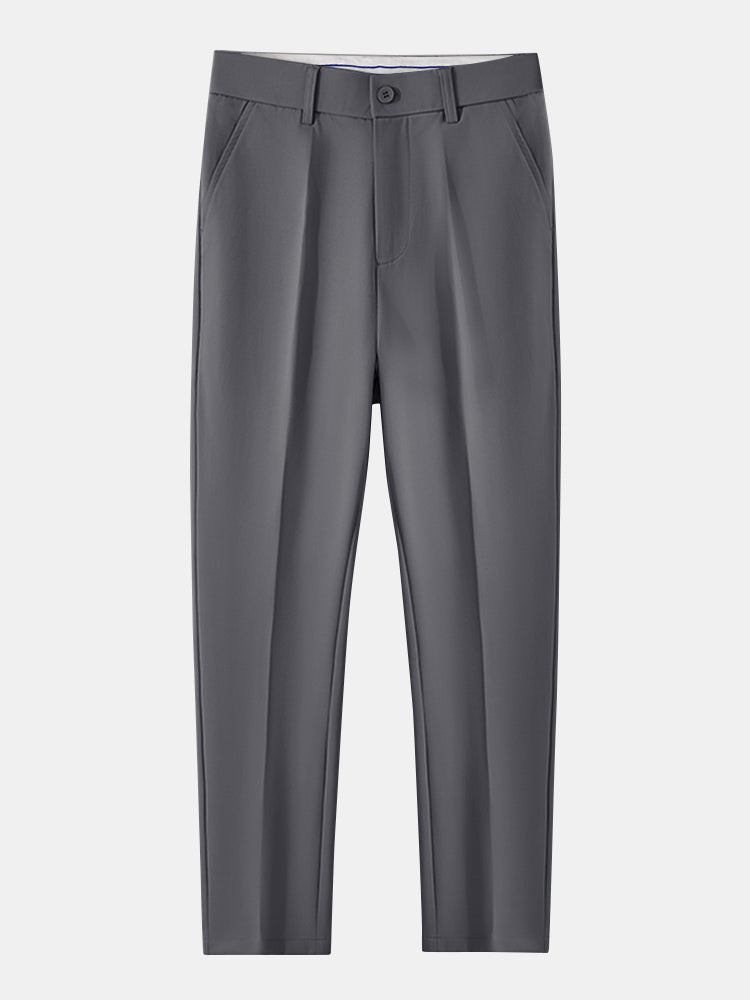 Contrast Trim Knit Polo Shirt & Slim Fit Tapered Trousers