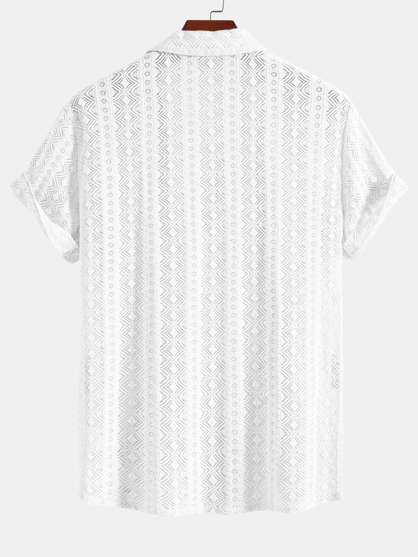 Geometric Jacquard Cuban Shirt & Straight Leg Linen Pants
