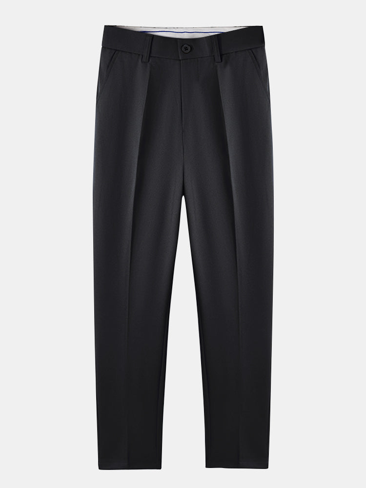 Geometric Jacquard Johnny Collar Polo & Slim Fit Tapered Trousers