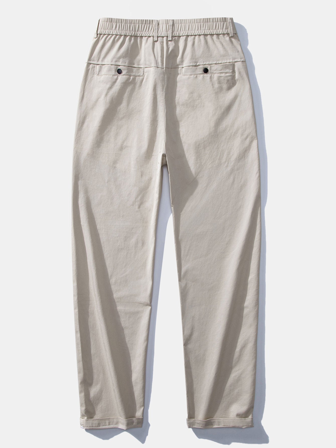 Twisted Jacquard Knit Polo & Elastic Waist Straight Leg Trousers