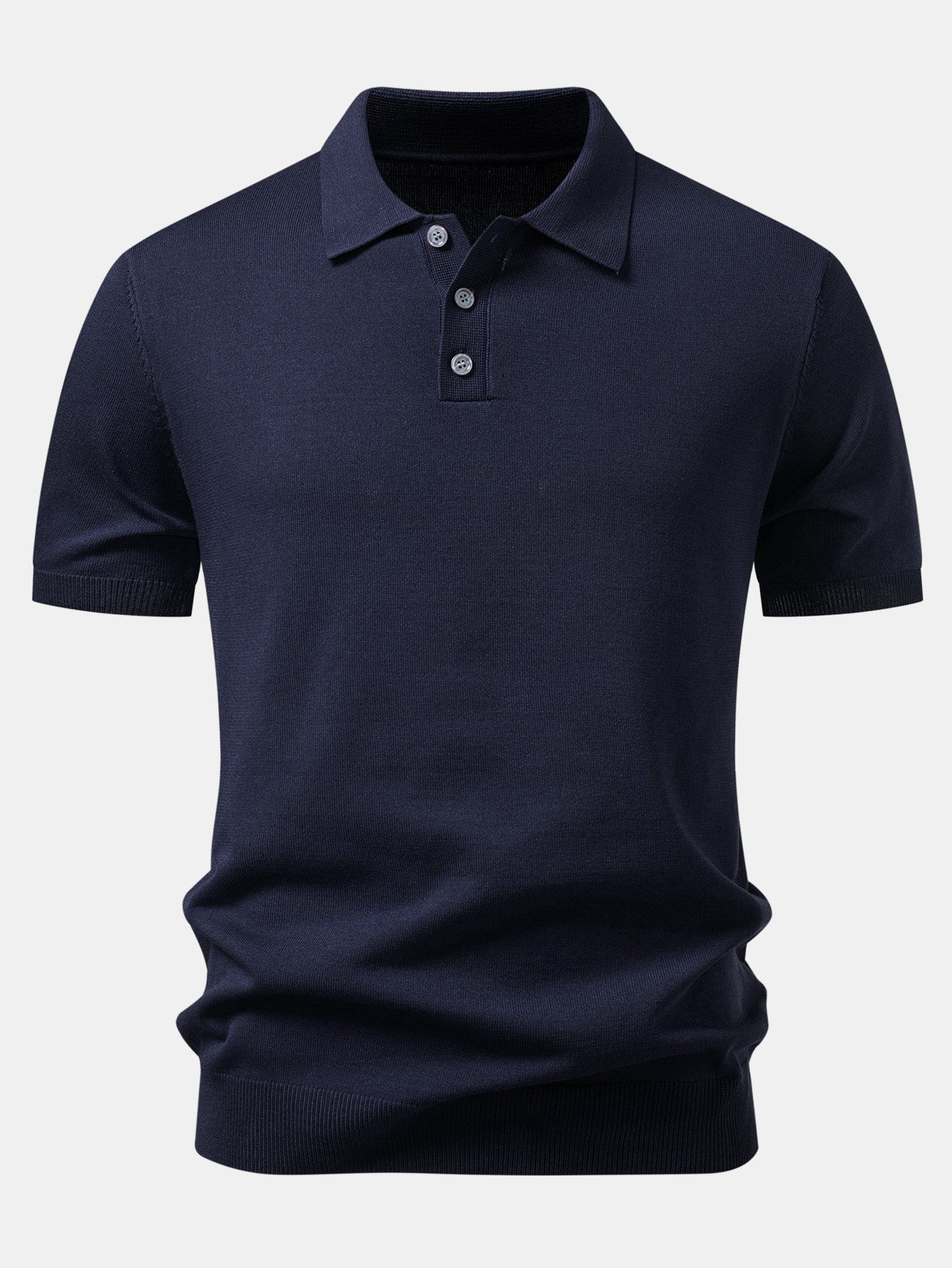Basic Knit Polo & Knit Shorts