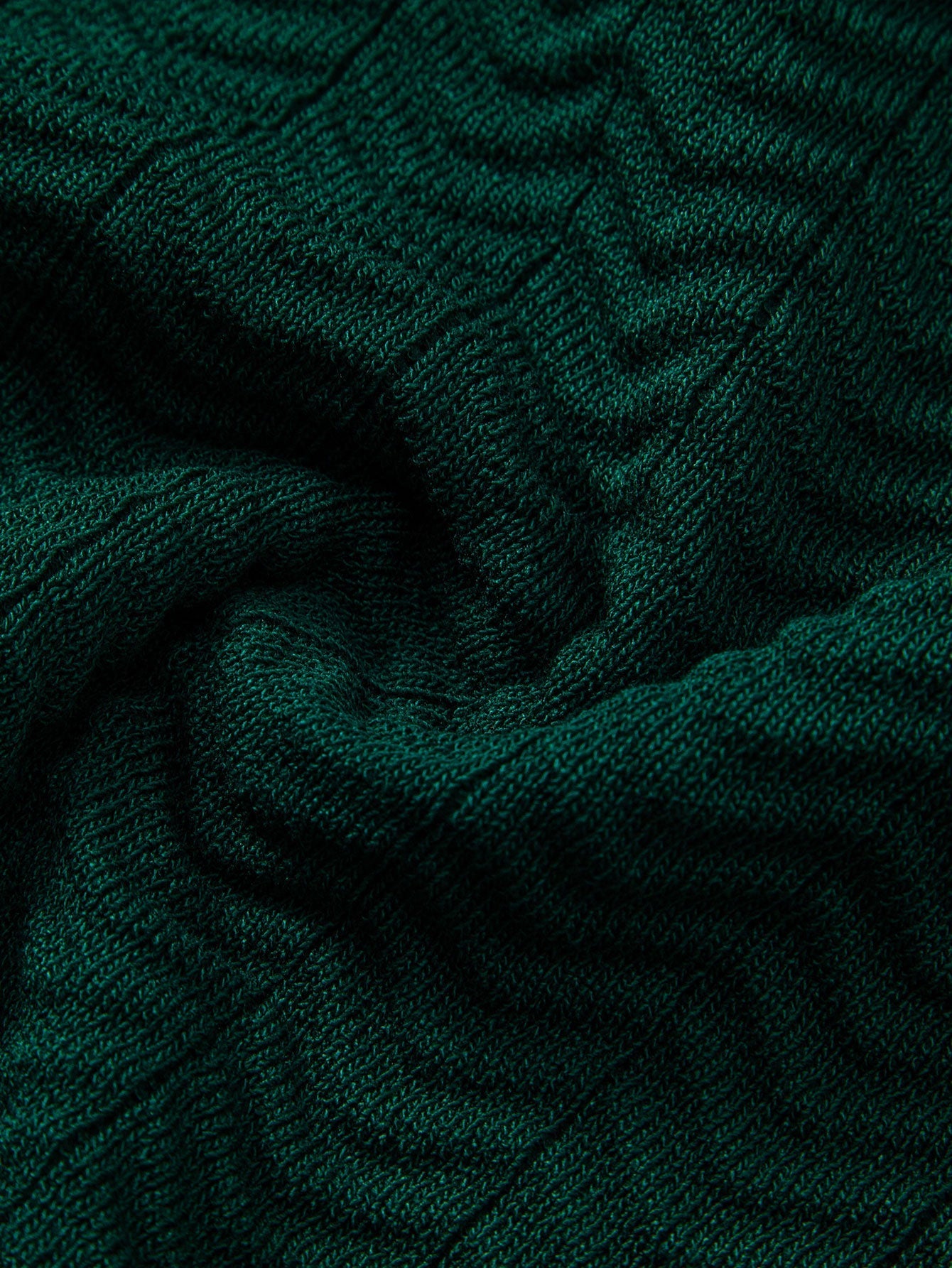 Texture Contrast Knitted V Neck Polo Shirt & Elastic Waist Chino Shorts