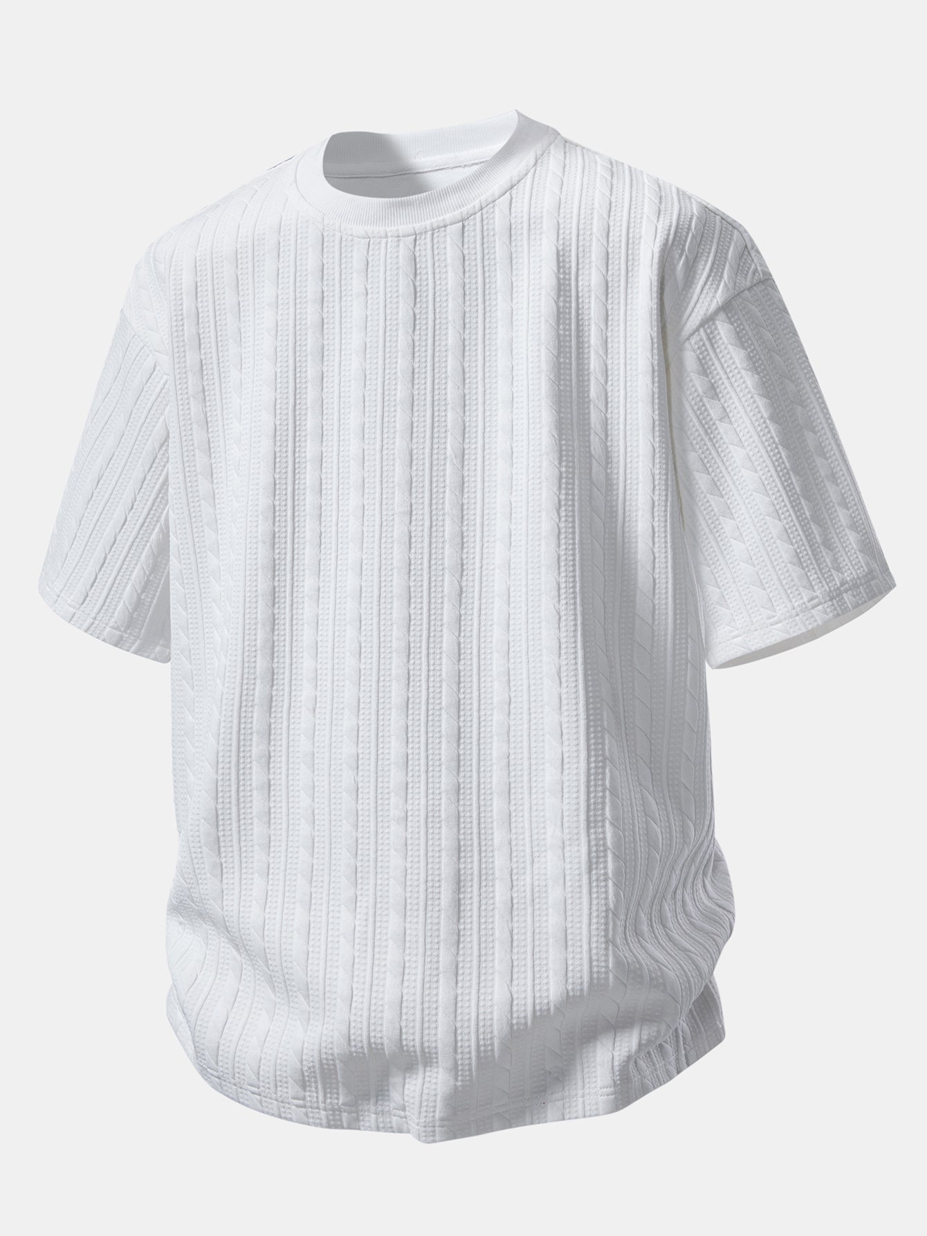 Relax Fit Twisted Jacquard T-Shirt & 7″ Shorts Set