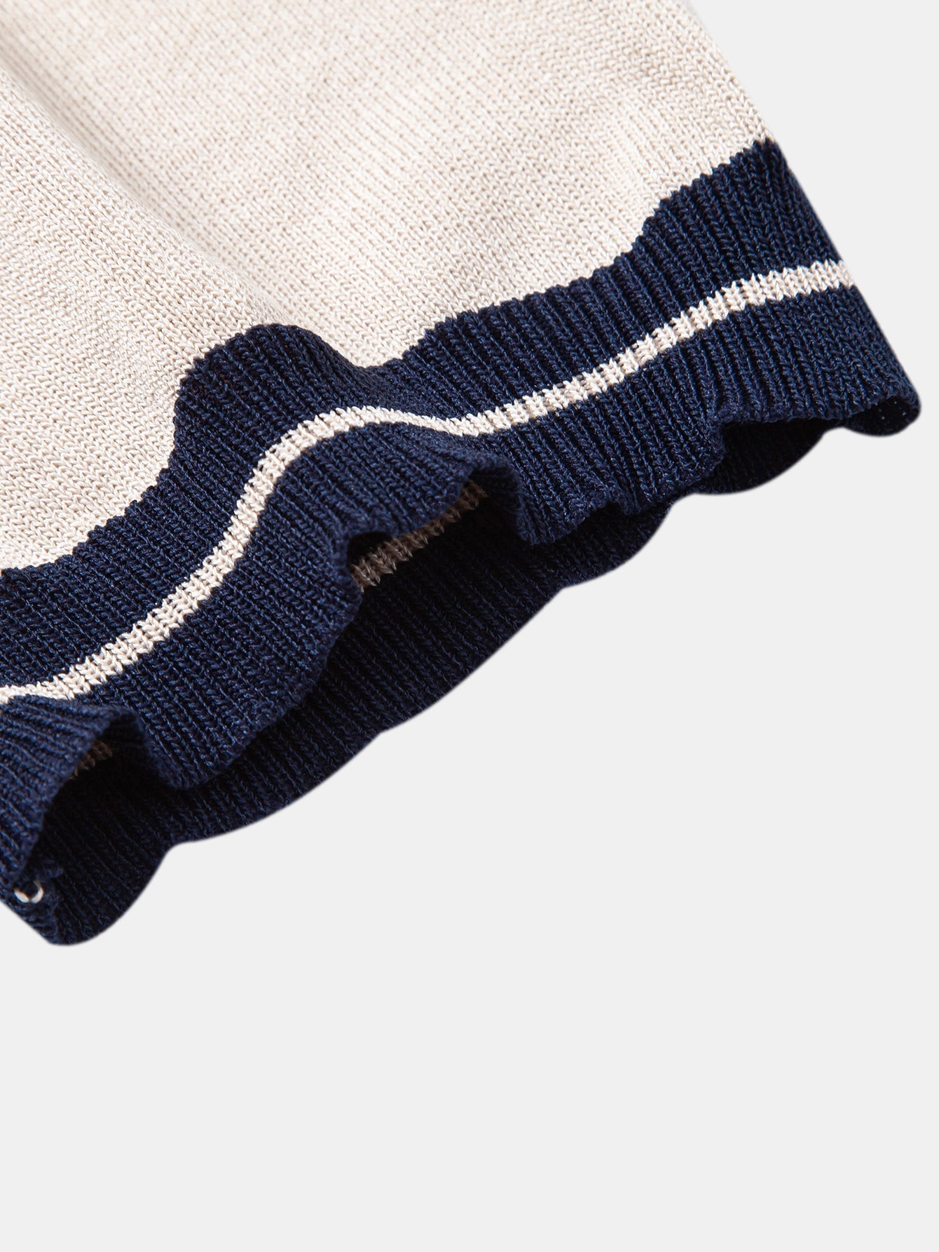 Contrast Trim Zipper Knit Polo & Slim Fit Tapered Trousers