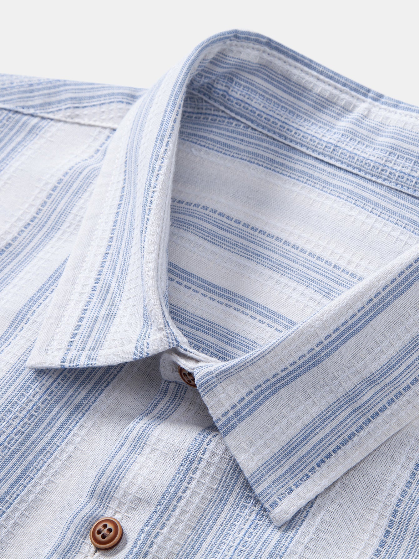 Stripe Linen Look Button Up Shirt & Straight Leg Linen Pants