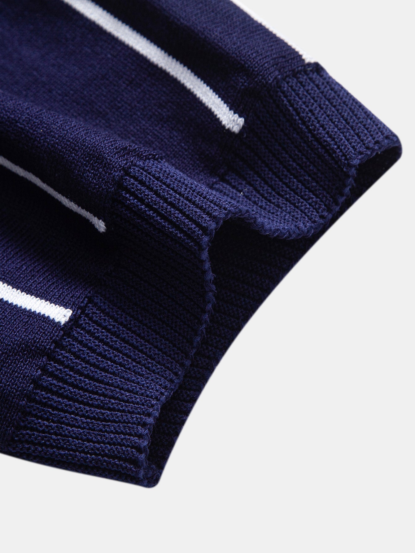Stripe Button Up Knit Shirt & Elastic Waist Chino Shorts