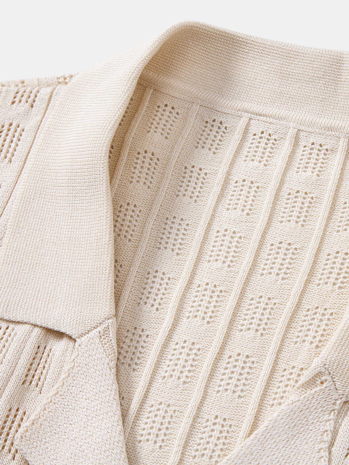 Plaid Open Knit Shirt & Straight Leg Linen Pants