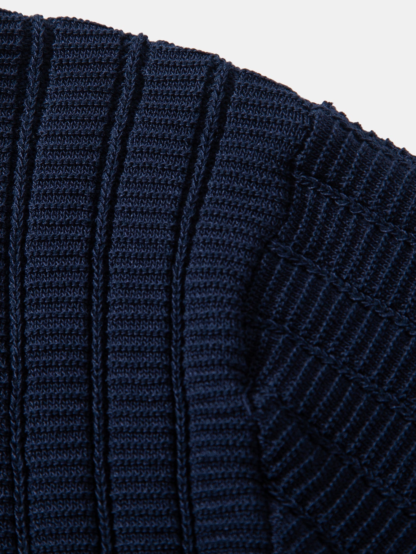 Contrast Textured Johnny Collar Knit Polo & Slim Fit Tapered Trousers