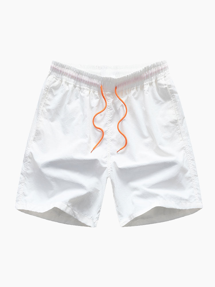 Relax Palm Tree Print Contrast Ringer T-Shirt & Swim Shorts